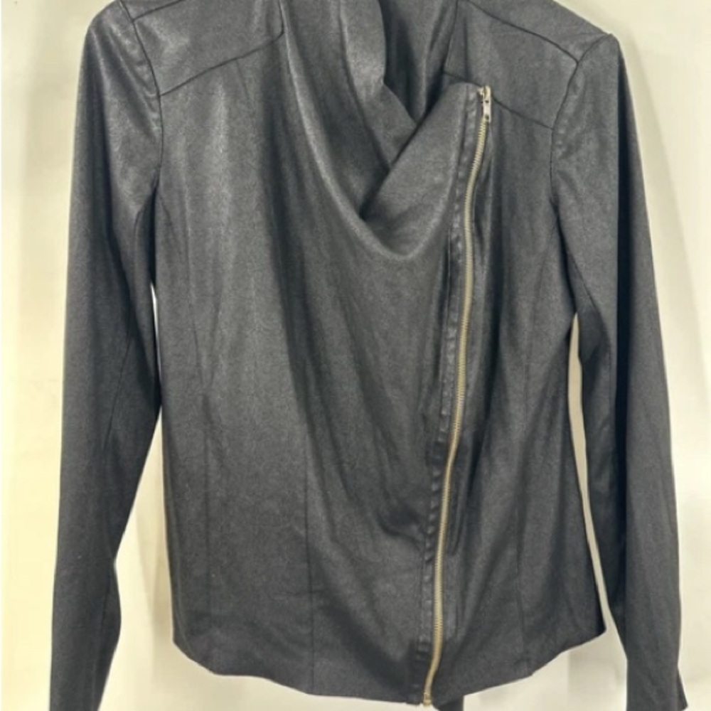 Kingston Charcoal Leather Jacket with Asymmetrical Zipper